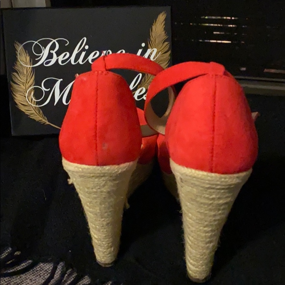 Red Platform Espadrilles Shoes - image 4